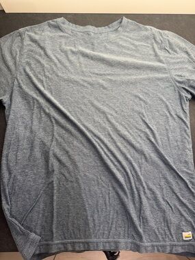 Vuori Heathered Slate Blue Short Sleeve Crew